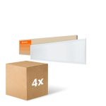 Flerpack 4x Ledvance LED Panel Kompakt Aluminium Vit 33W 3630lm - 840 Kallvit | 120x30cm - UGR < 19