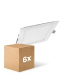 Flerpack 6x Ledvance LED Downlight Slim Fyrkant SQ210 18W 1530lm 120D - 840 Kallvit 