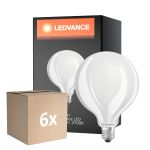 Flerpack 6x Ledvance LED Classic E27 Globe Matt 11W 1521lm - 827 Extra Varm Vit | Dimbar - Ersättare 100W