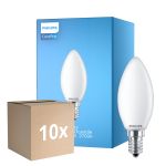 Flerpack 10x Philips Corepro LED Kronljus E14 Matt 6.5W 806lm - 827 Extra Varm Vit | Ersättare 60W