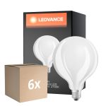 Flerpack 6x Ledvance Classic LED E27 Globe Filament Matt 7.5W 1055lm - 827 Extra Varm Vit | Dimbar - Ersättare 75W