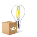 Flerpack 10x Philips MASTER LED E14 Boll Filament Klar 5.9W 806lm - 922-927 Dim To Warm | Bästa Färgåtergivning - Dimbar - Ersättare 60W