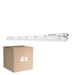 Flerpack 4x Ledvance LED Allmänbruksarmatur Vattentät Fukttät 58W 8000lm - 840 Kallvit | 150cm
