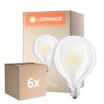 Flerpack 6x Ledvance Classic LED E27 Globe Filament Matt 11W 1521lm - 827 Extra Varm Vit | Ersättare 100W