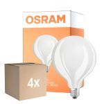 Flerpack 4x Osram Classic LED E27 Globe Filament Matt 17W 2452lm - 840 Kallvit | Ersättare 150W