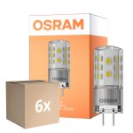 Flerpack 6x Osram Parathom LED Pin GY6.35 3.3W 470lm - 827 Extra Varm Vit | Ersättare 40W