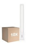 Flerpack 10x Philips CorePro PL-L LED Lampa EM/Mains 12W - 840 Kallvit | 4-Stift - Ersättare 24W
