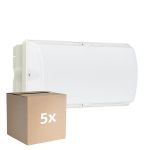 Flerpack 5x Philips LED Säkerhet Ledinaire WL055V Vit 6W 630lm - 840 Kallvit | 374x150mm - IP65 - Rörelsesensor
