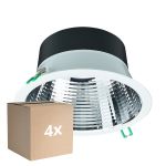 Flerpack 4x Philips LED Downlight Coreline DN142B Aluminium Vit 19.2W 2300lm 60D - 840 Kallvit | Utskärning   200mm - IP20 - UGR<19
