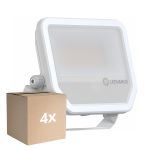 Flerpack 4x Ledvance LED Strålkastare Aluminium Vit 41W 6000lm 100D - 840 Kallvit | IP66 - Symmetrisk