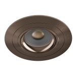 Noxion Infälld Spot Logic MR16 Lutningsbar Glänsande Bronze | 92mm - Utskärning  80mm - IP20 - Inkl. GU10 Sockel