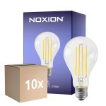 Flerpack 10x Noxion Lucent Filament LED E27 Päron Filament Klar 10.5W 1521lm - 827 Extra Varm Vit | Ersättare 100W