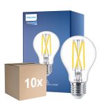 Flerpack 10x Philips Master LED E27 Päron Filament Klar 5.9W 806lm - 922-927 Dim To Warm | Bästa Färgåtergivning - Dimbar - Ersättare 60W