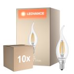 Flerpack 10x Ledvance Classic LED E14 Kronljus Filament Klar 3.4W 470lm - 827 Extra Varm Vit | Ersättare 40W