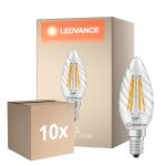 Flerpack 10x Ledvance Classic LED E14 TWisted Kronljus Filament Klar 3.4W 470lm - 827 Extra Varm Vit | Ersättare 40W