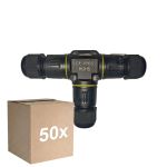 Flerpack 50x Noxion Vattentät Quick T Anslutningsstycke  - 3 pole