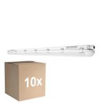 Flerpack 10x Ledvance LED Allmänbruksarmatur Vattentät Fukttät 46W 6400lm - 840 Kallvit | 150cm