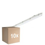Flerpack 10x Philips LED Allmänbruksarmatur Vattentät Ledinaire WT065C 30/53W 4100/6800lm - 840 Kallvit | 150cm - Kabelgenomföring