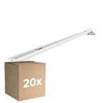 Flerpack 20x Noxion Allmänbruksarmatur Click LED T8 | Passande för 2x60cm LED Rör