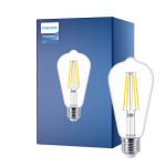 Philips MASTER Value LED Lampa E27 Edison Filament Klar 5.9W 806lm - 927 Extra Varm Vit | Bästa färgåtergivning - Ersättare 60W