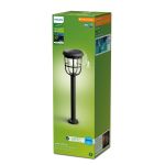Philips Solar Radii Pedestal lamp Metall Svart 1.3W 250lm - 830 Varm Vit | IP44 - Ljussensor