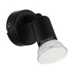Eglo Vägglampa Buzz-LED Stål Svart 2.8W 250lm - 830 Varm Vit | IP20 - Inkl. 1x GU10