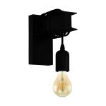 Eglo Vägglampa Townshend 6 Stål Svart | IP20 - Passande för 1x E27 