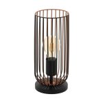Eglo Bordslampa Roccamena Svart, Koppar | Passande för 1x E27