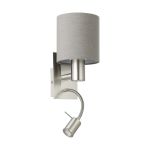 Eglo Vägglampa Pasteri Stål Satin Nickel 40 | IP20 - Inkl. Spot och Exkl. 1x E27