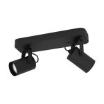 Eglo Taklampa Sorego Stål Svart 2x2.8W 2x250lm - 830 Varm Vit | IP20 - Inkl. 2x GU10