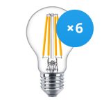 Flerpack 6x Philips Corepro LED Lampa E27 Päron Klar 10.5W 1521lm - 827 Extra Varm Vit | Ersättare 100W