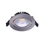 Noxion LED Lutningsbar Slim Spot Silver Runda 6W 550lm 60D - 927 Extra Varm Vit | 85mm - IP54 - Dimbar - Bästa Färgåtergivning