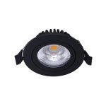 Noxion LED Lutningsbar Slim Spot Svart Runda 6W 550lm 60D - 927 Extra Varm Vit | 85mm - IP54 - Dimbar - Bästa Färgåtergivning
