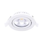 Noxion LED Lutningsbar Slim Spot Vit Runda 6W 520lm 60D - 927 Extra Varm Vit | 85mm - IP54 - Dimbar - Bästa Färgåtergivning