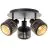 Brilliant Tyas Taklampa  Aluminium Metall Svart Guld | 370mm -  Passande för 3x E14