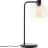 Brilliant Bordslampa Casto Glas Metall Svart Beige | 190mm - Passande för 1x E27