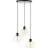 Brilliant Casto Pendellampa Glas Pendellampa Metall Svart Beige | 510mm - Passande för 3x E27