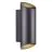 Nordlux Nico Vägglampa Aluminium Svart Up & Down | IP54 - Passande för 2x GU10