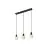 Nordlux Milford Mini 3-Rail Pendellampa Glas Svart | Passande för 3x E14