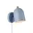 Nordlux Gaston Vägglampa Metall och Trä Blå | Passande för E27