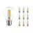 Flerpack 10x Noxion Lucent Filament LED E27 Päron Klar 4.5W 470lm - 827 Extra Varm Vit | Ersättare 40W