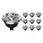 Flerpack 10x Noxion Lucent LED Spot GU10 AR111 15W 850lm 40D - 930 Varm Vit | Bästa Färgåtergivning - Dimbar -  Ersättare 75W