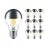 Flerpack 10x Philips Classic LED Lampa E27 Päron Mirror 7.2W 650lm 650lm - 827 Extra Varm Vit | Dimbar - Ersättare 60W