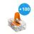 Flerpack 100x Wago 221-412 Skruvanslutning Anslutningsstycke| 2 Tråd Anslutning