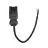 Noxion GST - Kompatibel Strömkabel Svart - Manlig + Öppna ändar - 0,3m - 2 pole 0,75mm2