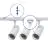 Bright Choice Komplett set 1-Fas Rail 1 Meter Vit | incl. 3x Spot + GU10 2700K 3W Dimbar + Ändkåpa, Strömkontakt
