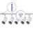 Komplett set 1-Fas Rail 3 Meter Vit | incl. 5x Spot + GU10 2700K 3W Dimbar + Ändkåpa, Strömkontakt och I-Anslutningsstycke