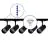 Bright Choice Komplett set 1-Fas Rail 3 Meter Svart | incl. 5x Spot + GU10 2700K 3W Dimbar + Ändkåpa, Strömkontakt och I-Anslutningsstycke