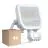Flerpack 4x Ledvance LED Strålkastare Aluminium Vit 17W 2200lm 100D - 830 Varm Vit | IP65 - Rörelse- Och Ljussensor - Symmetrisk