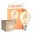 Flerpack 6x Osram Vintage 1906 LED Classic Slim E14 Päron Filament Guld 4.9W 470lm - 922 Extra Varm Vit | Bästa Färgåtergivning - Dimbar - Ersättare 40W